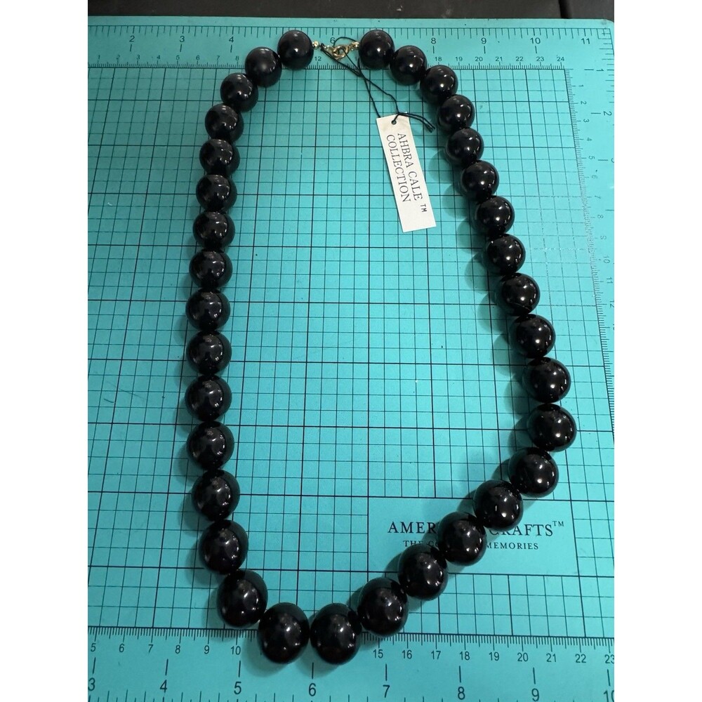 AHBRA CALE COLLECTION Genuine Lucite Beaded Necklace 24.5" Chunky Statment